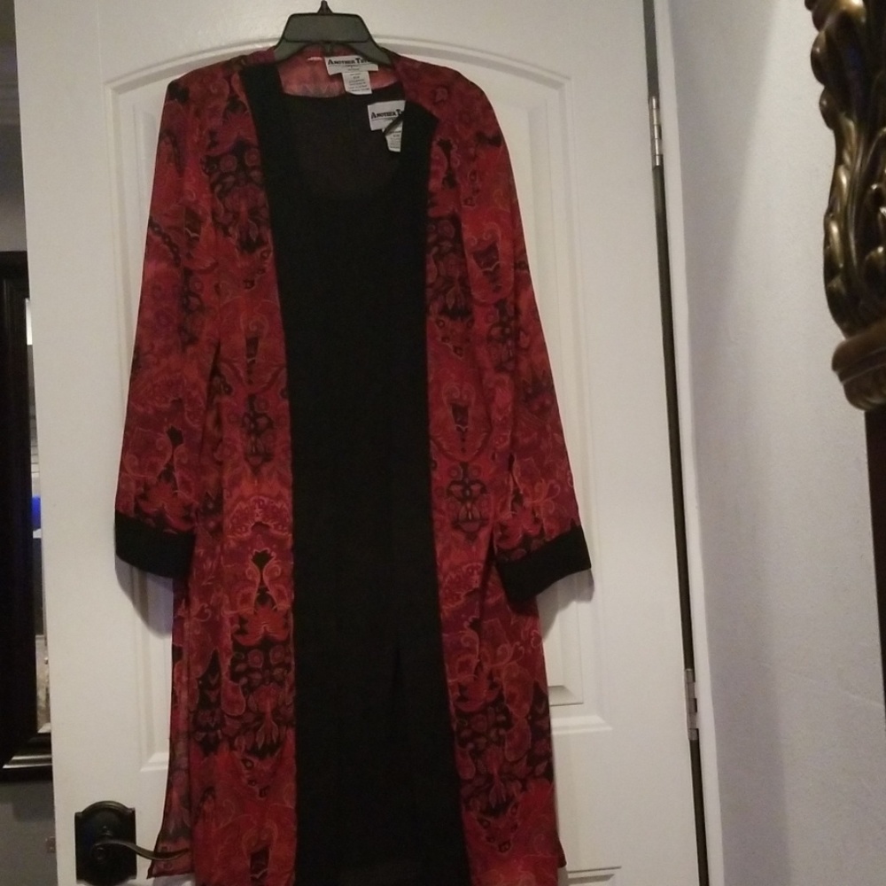 Two piece Red and Black Dress